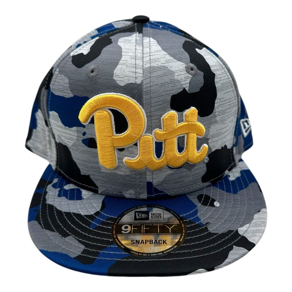 New Era 9Fifty Pittsburgh Panthers Snapback Hat Cap Grey Blue Camo Pitt NCAA